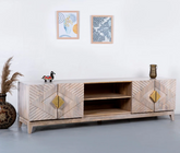 Indian Hand Carved Solid Wood TV Unit 22